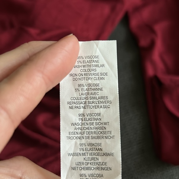 Nasty Gal Burgundy  Wine Color,Tie Front Top - Picture 7 of 7